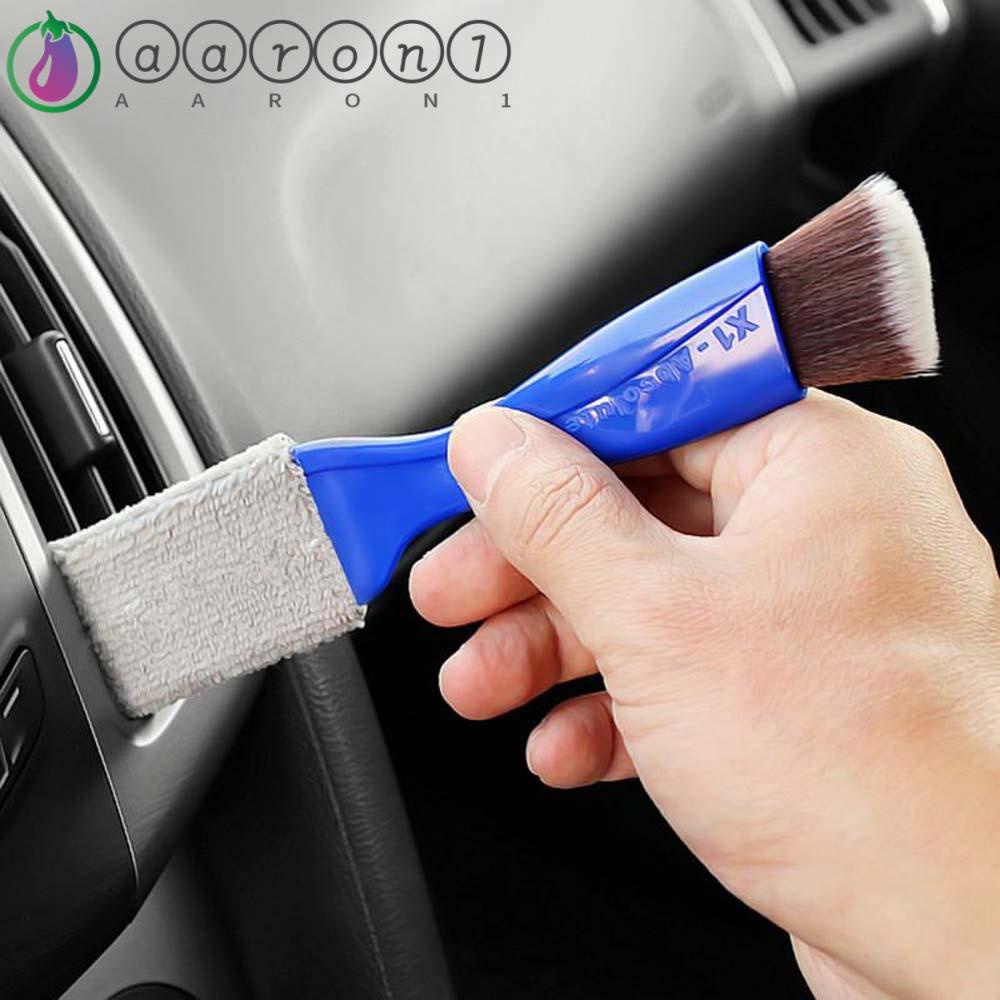 Aaron1 1 Cọ Vệ Sinh Khe Máy Điều Hòa Xe Hơi / Bàn Phím Máy Tính Bằng Nhựa Mềm Nhiều Màu Kèm 2 Đầu Bàn Phím