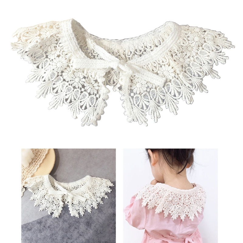 Cổ Áo Giả Thêu Ren Có Thể Tháo Rời Cho Bé