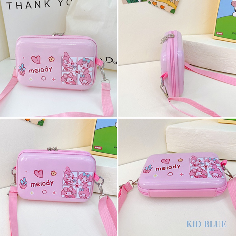 Túi Đeo Chéo Hình Vuông Nhỏ Họa Tiết Hoạt Hình Dễ Thương Cho Bé Gái