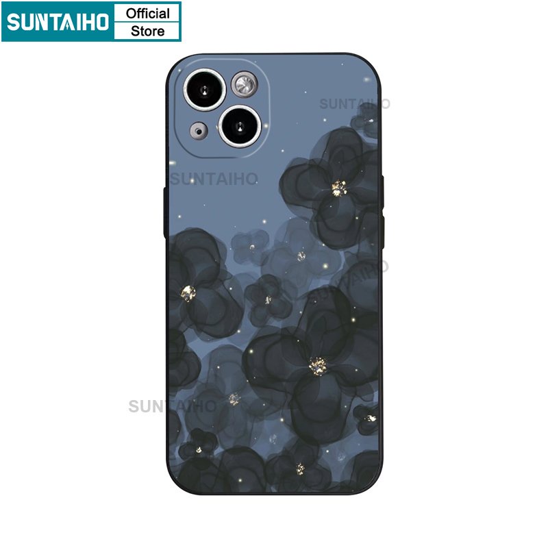 Suntaiho Ốp lưng iphone Ốp Điện Thoại silicon mềm kiểu hoa hồng thích hợp cho iPhone 11 Pro Max 14 12 13 XS X XR XS Max 7 8 Plus