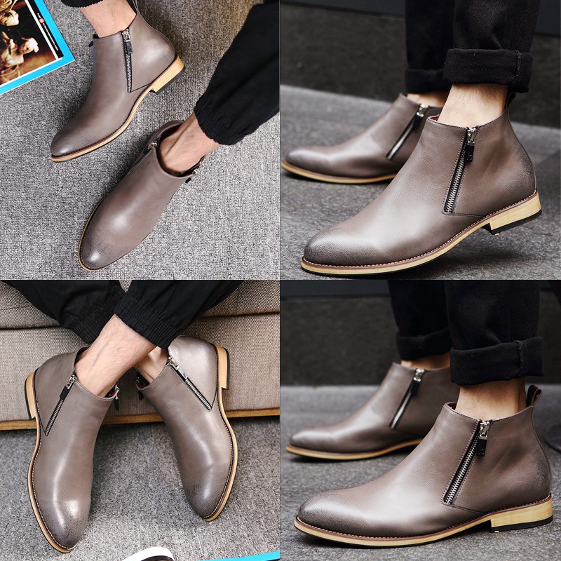 Giày Bốt Da Công Sở Thời Trang Cho Nam, Size 38-46