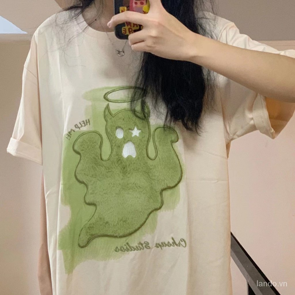 Quá Đáng Yêu!!!! Áo Thun Cotton Ngắn Tay Phong Cách Dân Tộc Thời Trang Mùa Hè Mới Cho Nữ