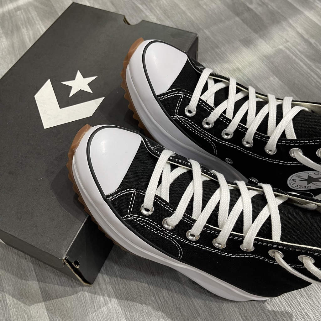 Giày Sneaker Cổ Cao - Converse Run Hike Star Black White