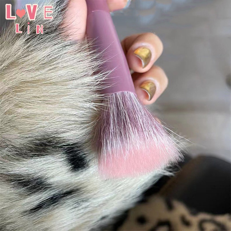 【Lovelin】Double Layer Color Brush Blush Brush on Makeup Natural Flat Head Makeup Brush