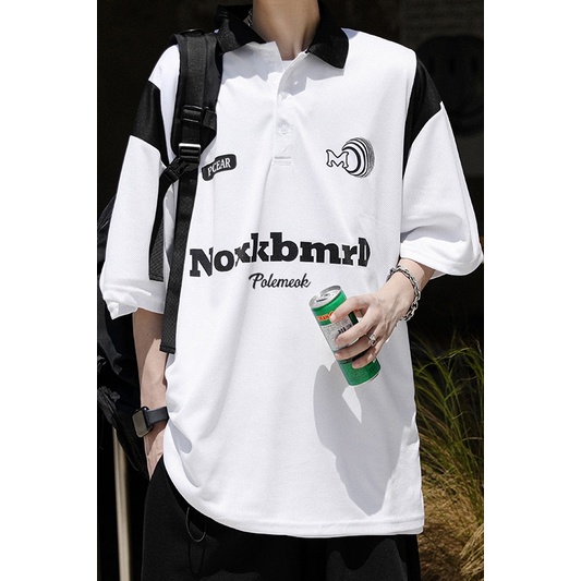 Áo Thun polo Ngắn Tay Phối Lưới Thời Trang Dành Cho Nam