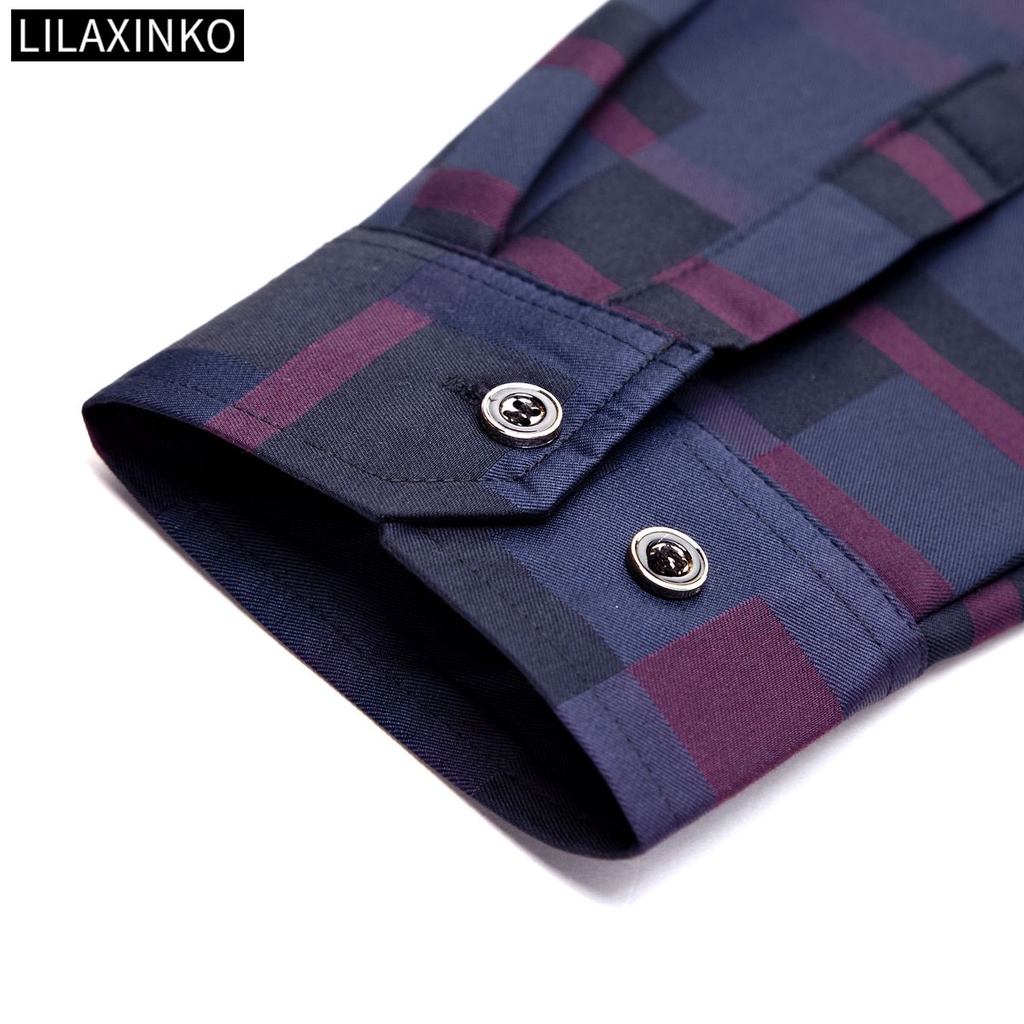 Áo Sơ Mi Tay Dài Họa Tiết Kẻ Sọc 2 Màu Thời Trang Chất Lượng Cao Cho Nam