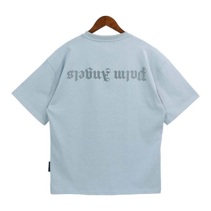 Áo Thun Cặp In Chữ Palm Angels 23SS Màu Sắc Tươi Sáng Thời Trang Mùa Hè 2038