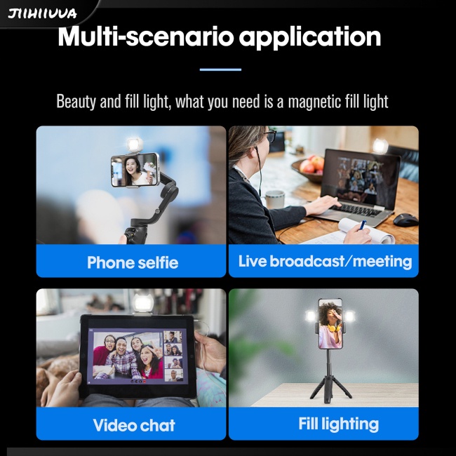 Đèn Tròn Gắn Tay Cầm Điều Chỉnh Được 3 Màu Cho Dji Om 4 / 5 / 6 / se