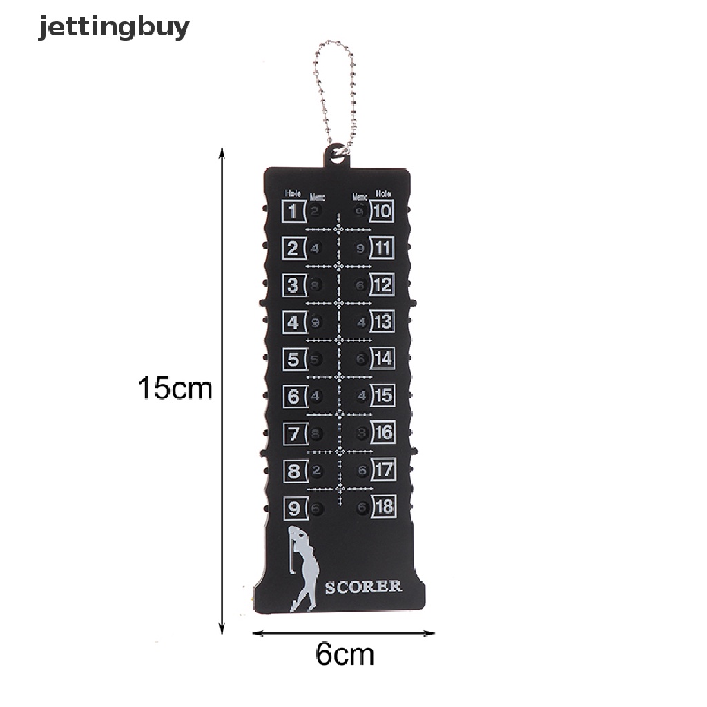 Thẻ đánh golf JETTING Qdddbuy ghi điểm cú đánh chỉ báo kèm móc khóa với 18 lỗ