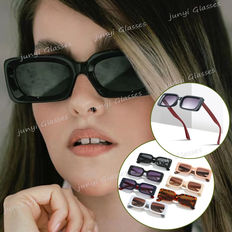 Kính Mát Gọng Vuông Nhỏ Hình Chữ Nhật Thời Trang Cho Nam Nữ