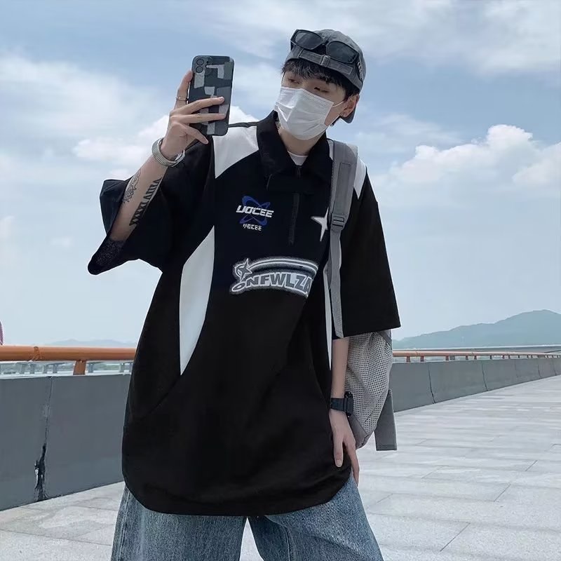 Áo polo Ngắn Tay Dáng Rộng Thời Trang Mùa Hè Hàn Quốc 2023