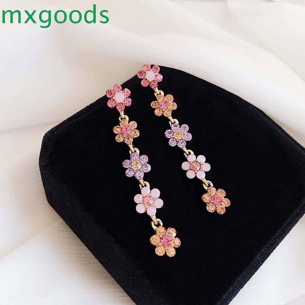 Bông tai hình hoa nhiều màu sắc quà tặng cho nữ