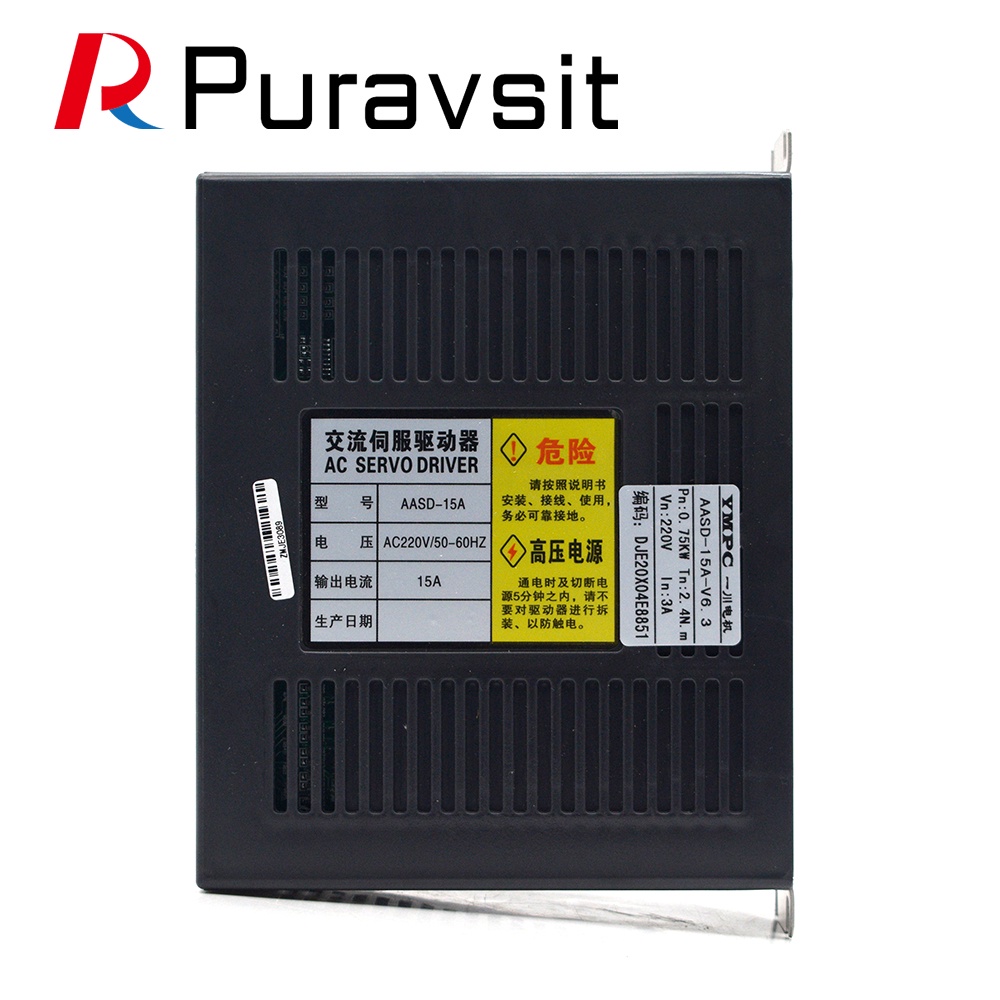 Bộ Động Cơ servo 750w Aaasd 15a 90st-m02430 2.4n.m 220v 3000rpm Đường Kính 6mm Kèm Dây Cáp 3m