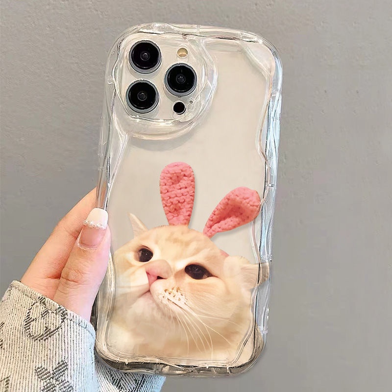 ✅Ốp Điện Thoại Mềm Trong Suốt Chống Sốc Hình Tai Mèo Cho iPhone14 / 13promax 12 / 11 7 / 8p xs / r