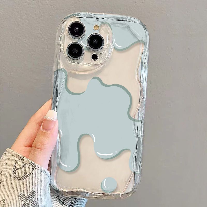 ✅Ốp Điện Thoại Mềm Trong Suốt Viền Cong Hình Que Kem Cho iPhone14 / 13promax 12 / 11 7 / 8p xs / xr Lc5