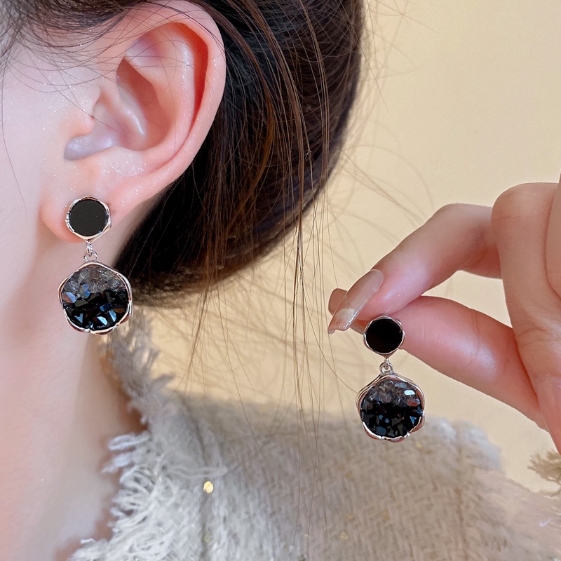 Bông Tai Hình Học Đơn Giản Bằng Bạc Thời Trang Hàn Quốc Sang Trọng