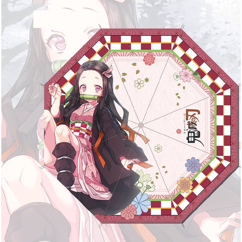 Dù Gấp Chống Mưa Nắng In Hình Nhân Vật Anime Demon Slayer SQ2 Độc Đáo