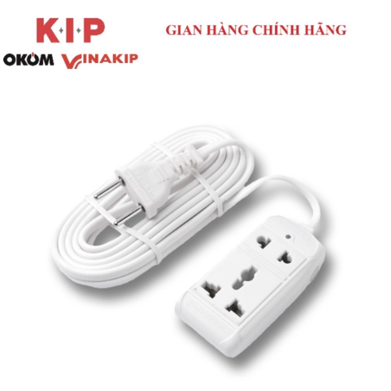 Ổ cắm VINAKIP 2 ngả liền dây S11-2 mét/3 mét