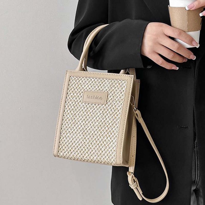 Túi Đeo Vai Dệt Sọc Dọc In Chữ mori Nghệ Thuật Cho Nữ