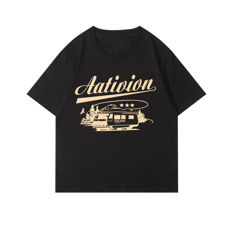 NRVP Áo Thun 100% Cotton Tay Ngắn Dáng Suông In Họa Tiết Dễ Phối Đồ Thời Trang Phong Cách Hàn Quốc Cho Nữ