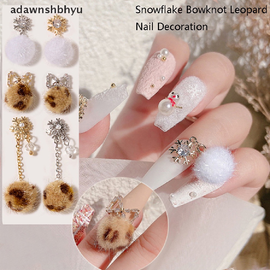 1 Hộp Phụ Kiện Trang Trí Móng Tay 3D Gắn Bóng Lông Mềm Mại