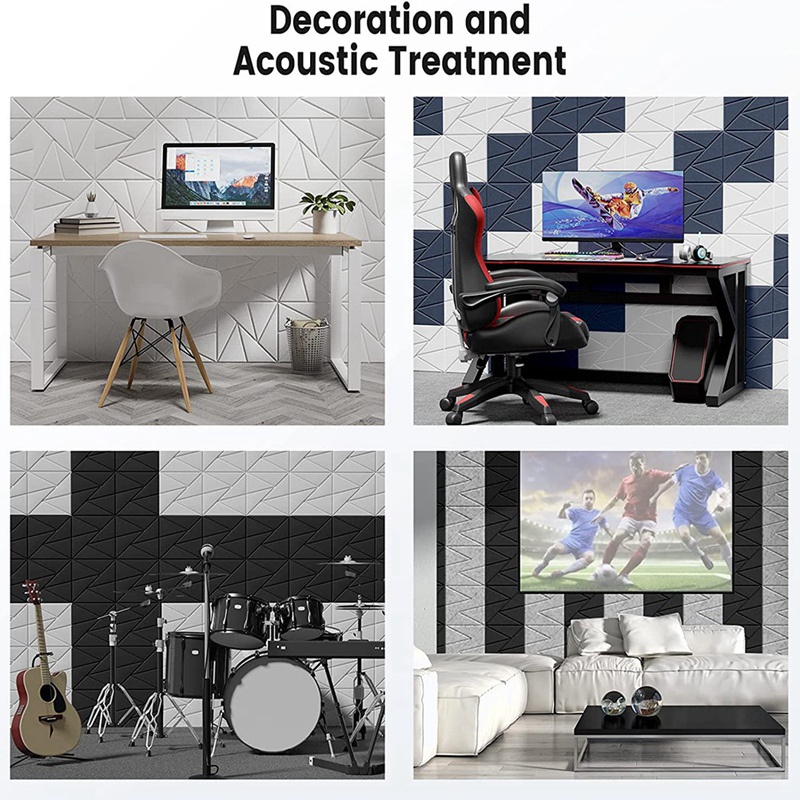 Bộ 16 Tấm Bảng Điều Khiển Âm Thanh Tự Dính 12X12X0.4in Chất Lượng Cao Cho Nhà Ở / Văn Phòng