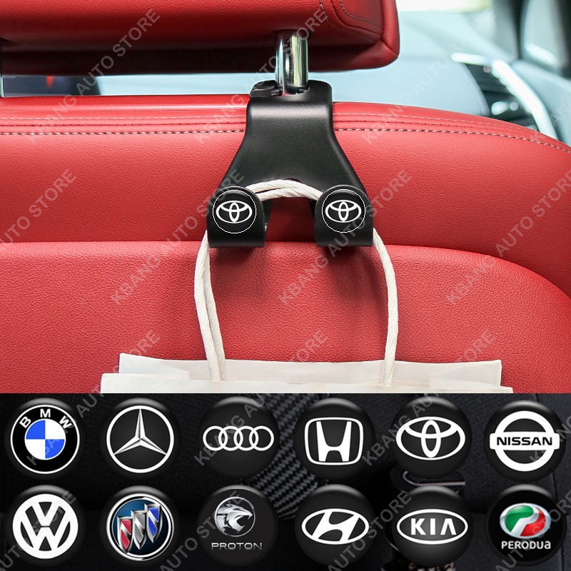 Bộ 2 Móc Treo Đồ Gắn Sau Ghế Xe Hơi Phát Sáng Cho Toyota Honda Mazda Mercedes