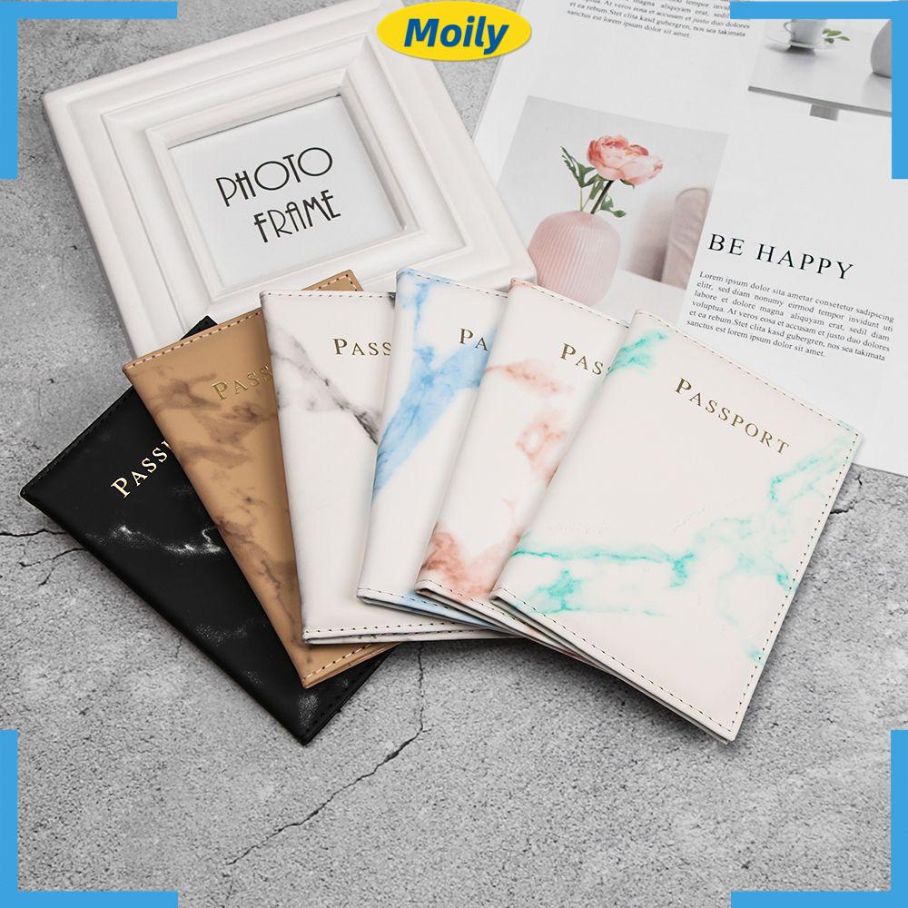 Marble Pattern Passport Cover Unisex Waterproof PU Card Holder