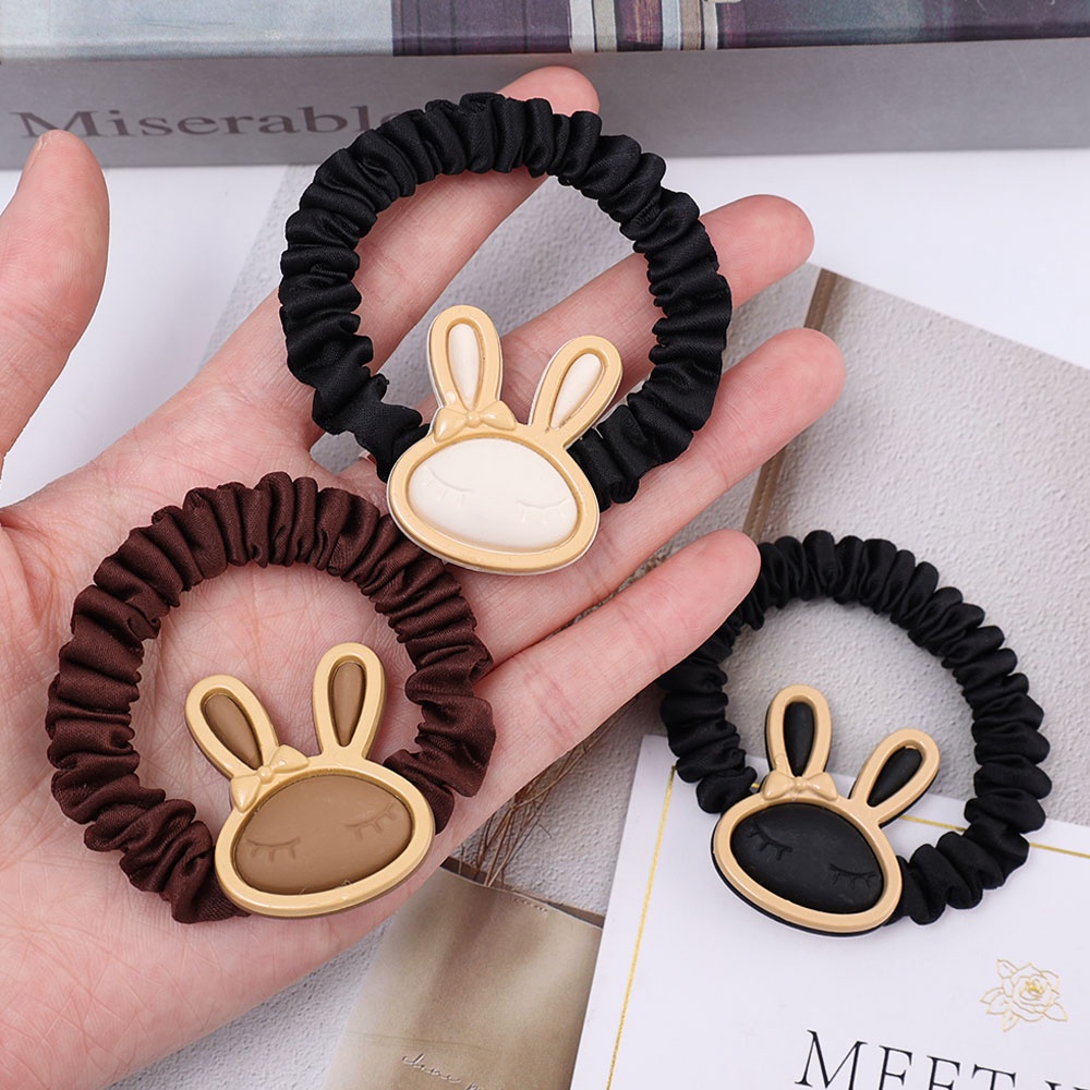 Dây Cột Tóc Cao Su Co Giãn Hình Thỏ Dễ Thương Phong Cách Hàn Quốc Cho Nữ