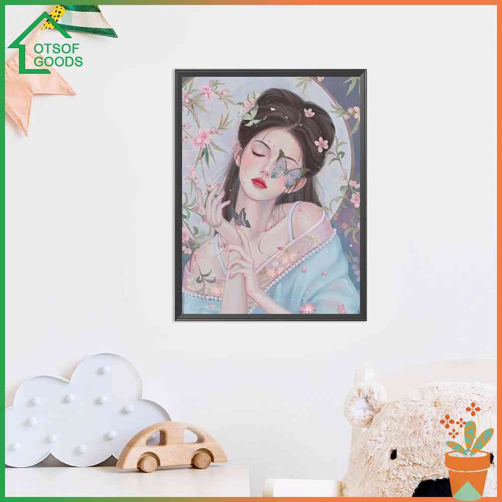 ✿ Kem Nhuộm Tóc lotsofgoods ✿ Bộ Tranh Thêu Chữ Thập Thủ Công 11CT Vẽ Vẻ Đẹp Cổ Điển #Nhẫn Đeo Tay Kiểu Dáng Độc Đáo Cá Tính Cr