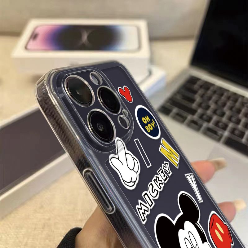 ✅Ốp Điện Thoại Mềm Màu Trong Suốt Hình Chuột Mickey Minnie Cho iPhone14ProMax 13 / x F8YQ