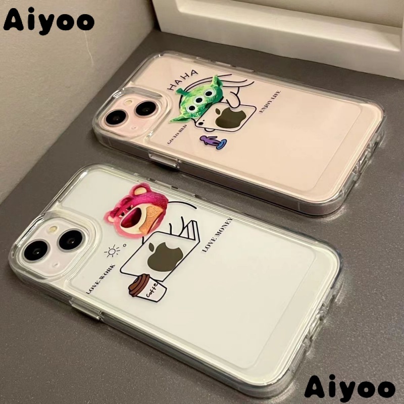 ✅Ốp Điện Thoại Mềm Trong Suốt In Hình Gấu Hoạt Hình Dễ Thương Cho iPhone13promax 12 11 14 xr xs X68N