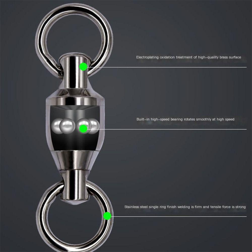 MYRONGVN Set 10 Khóa Câu Cá Bằng Thép Không Gỉ Kích Thước 1 # Đến 8 #