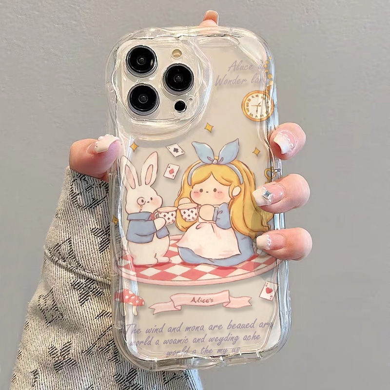 ✅Ốp Điện Thoại Mềm Trong Suốt Chống Sốc In Hình Alice Cho iPhone14 / 13promax 12 / 11 7 / 8p xsxr 5VPN