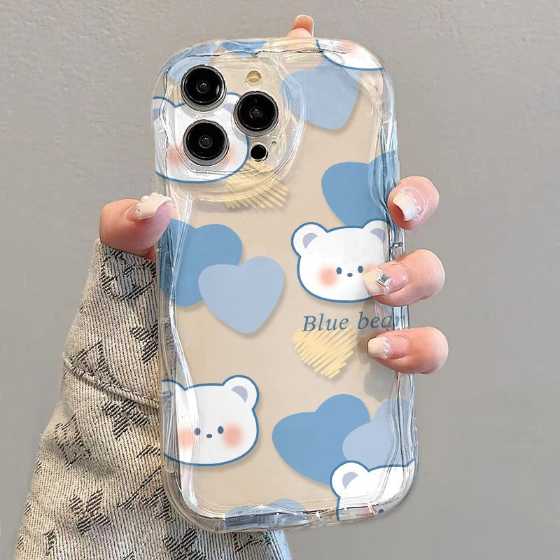 ✅Ốp Điện Thoại Mềm Trong Suốt Chống Sốc In Hình Gấu Cho iPhone14 / 13promax 12 / 11 7 / 8p xs / xr Với UC2A