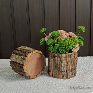 Lọ hoa vỏ cây trang trí nhà phong cách cổ điển