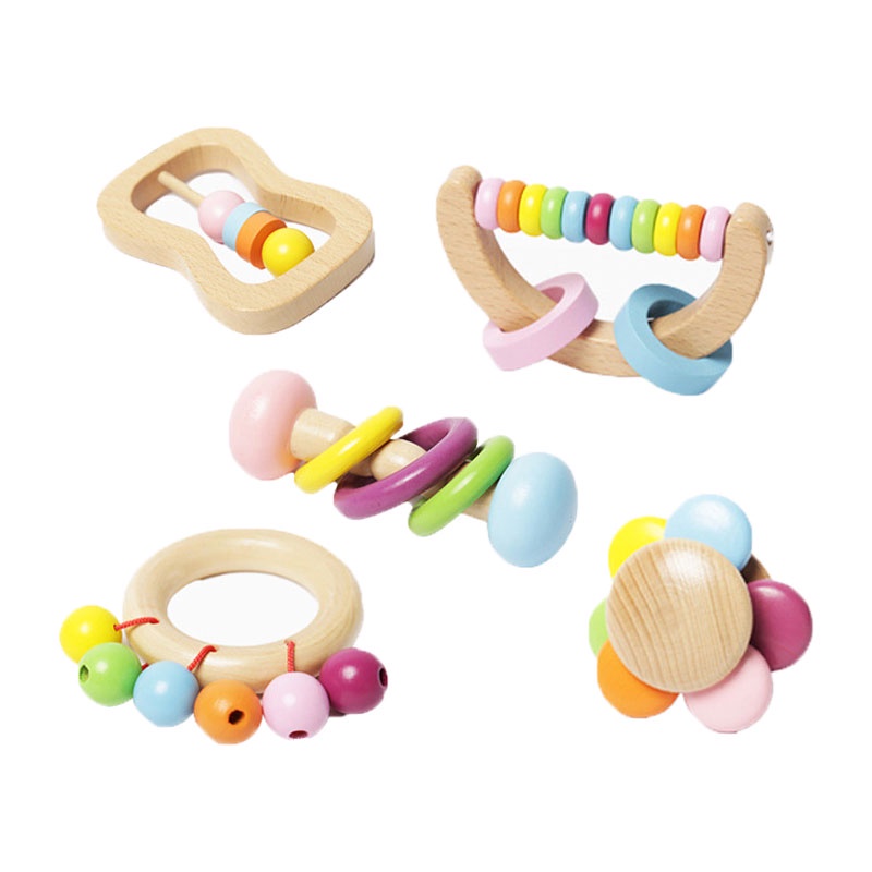 Đồ Chơi Lục Lạc Cầm Tay Theo Phương Pháp Montessori Cho Bé 1-0 - 12 Tháng Tuổi