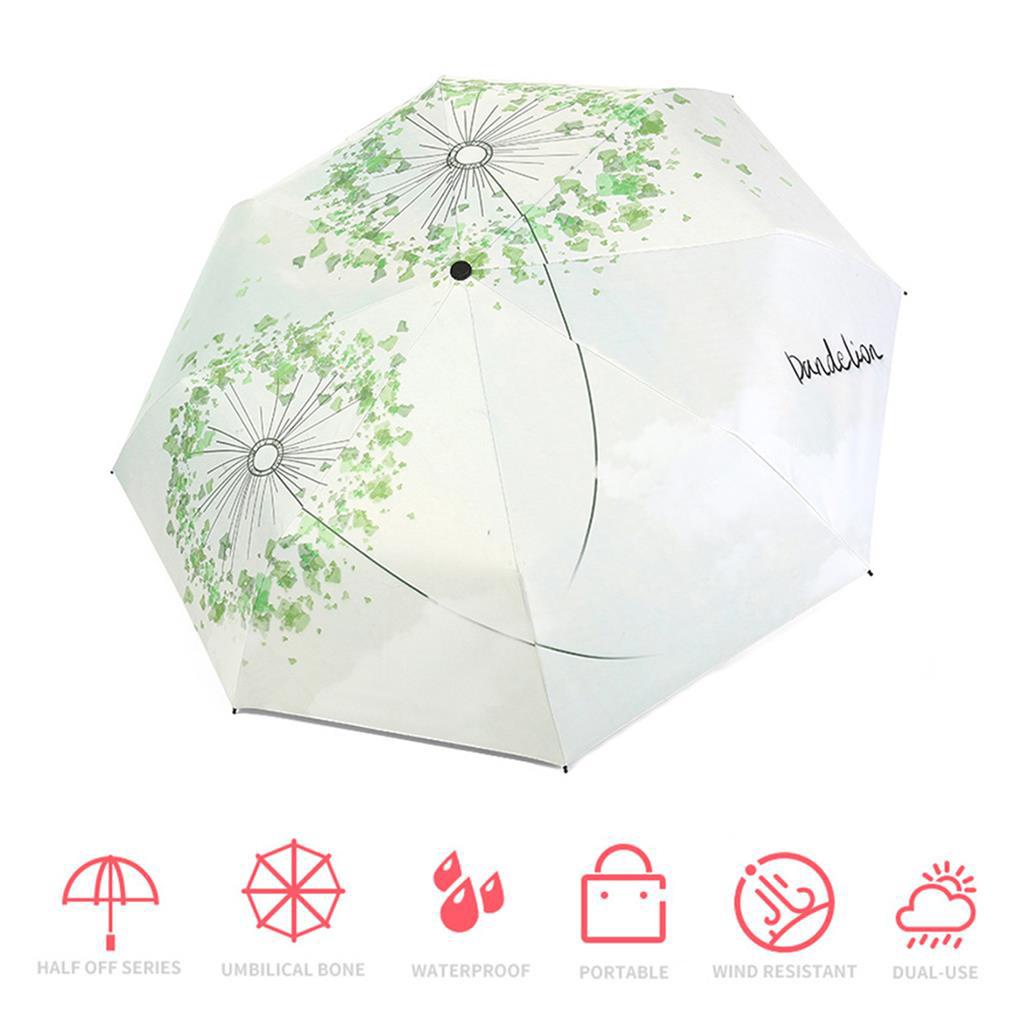 Dù Cao Su Chống Tia UV Màu Đen Thời Trang