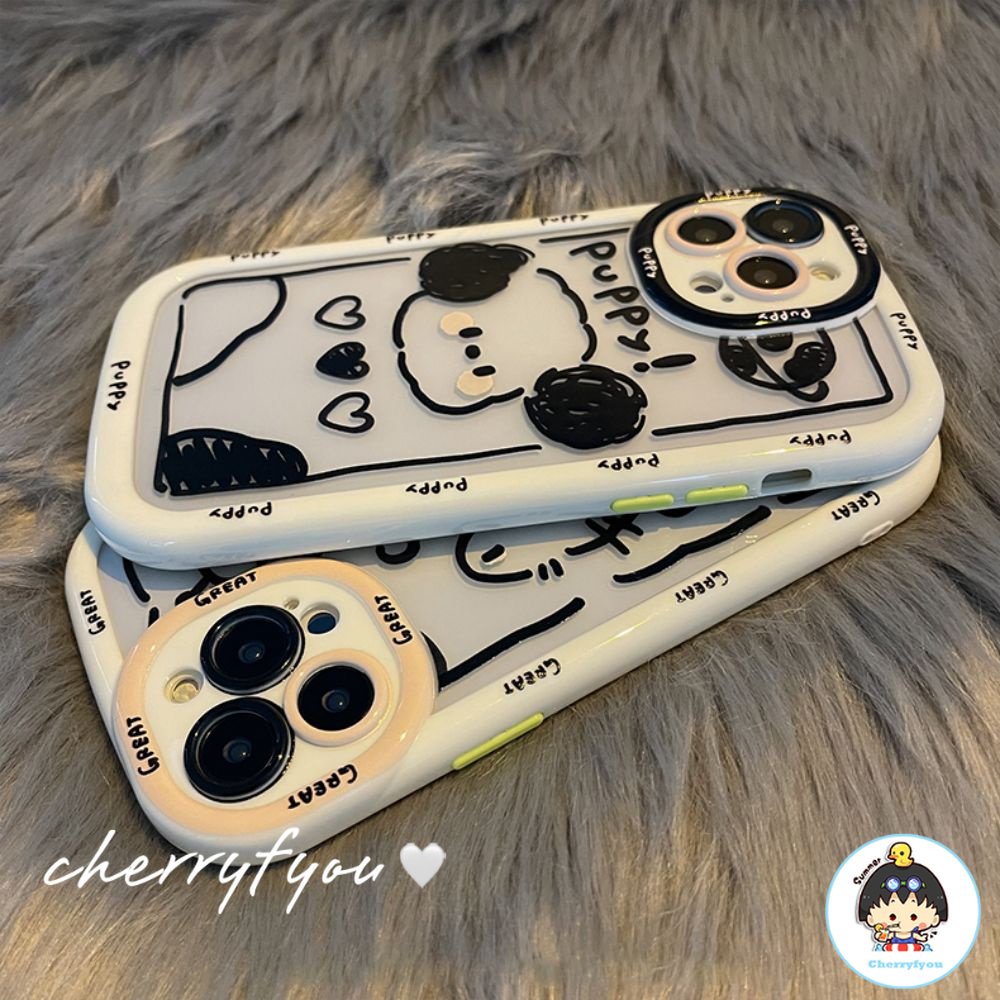 Ốp Điện Thoại TPU Mềm Trong Suốt Chống Sốc In Hình Chú Cún Cho IPhone 11 12 13 14 Pro Max
