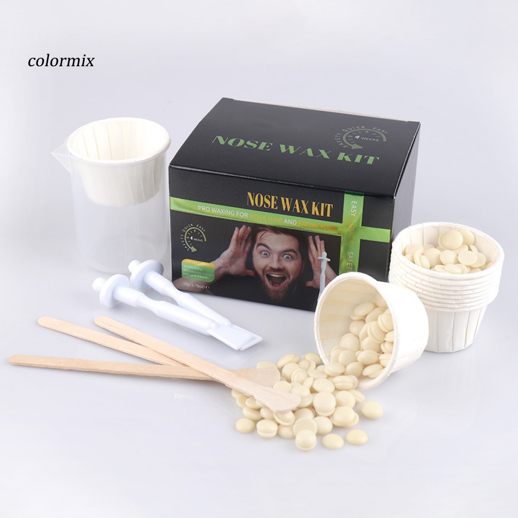 1 Set Rich Accessories Nose Hair Remove Kit Home Supply Hot Film Hard Wax Bean Nose Hair Plucking Tools Easy Operation