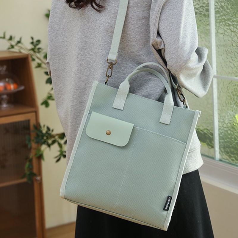 Túi Xách canvas Phong Cách harajuku Đơn Giản Cho Nữ