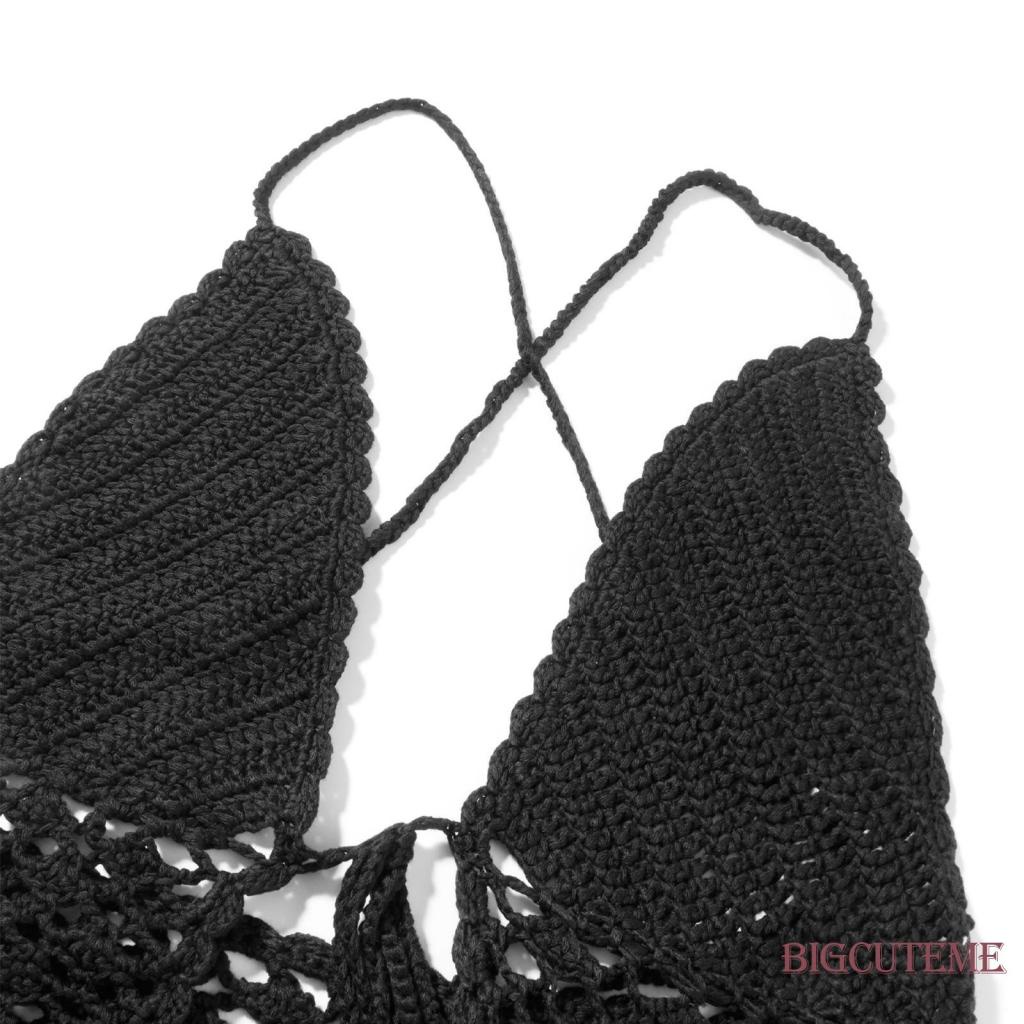 [] Áo Tank Top Dệt Kim Không Tay Màu Trơn Hở Phía Trước Khoét Rỗng Phía Trước Màu Trắng / Đen / Xanh Dương Cho Nữ