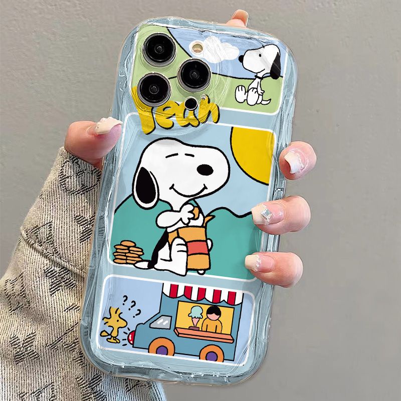 ✅Ốp Điện Thoại Mềm Trong Suốt Chống Sốc In Hình Snoopy Cho iPhone 14 / 13 Pro Max 12 / 11 7 / 8p xs
