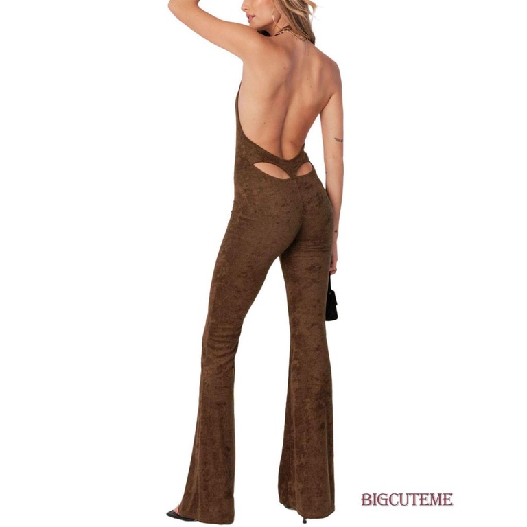 Áo liền quần Sát Nách Màu Đen Cổ Chữ V Khoét Sâu Quyến Rũ