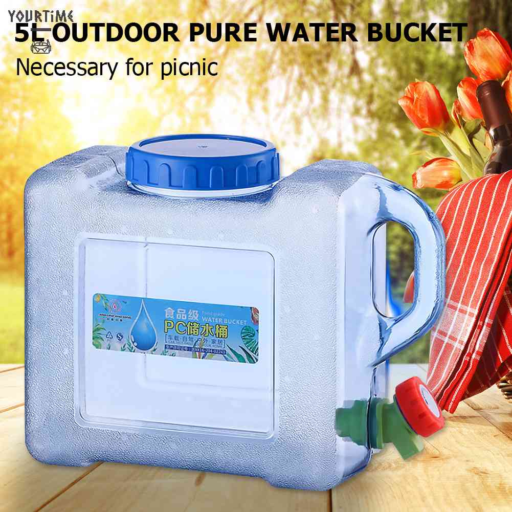 Bình Nước 5L Kèm Vòi Tiện Dụng Cho Hoạt Động Ngoài Trời