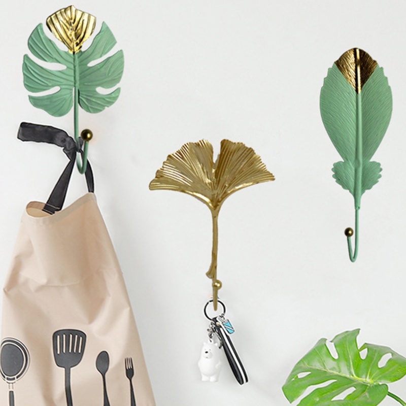 Móc Sắt Treo Đồ Gắn Tường Hình Chiếc Lá Sáng Tạo