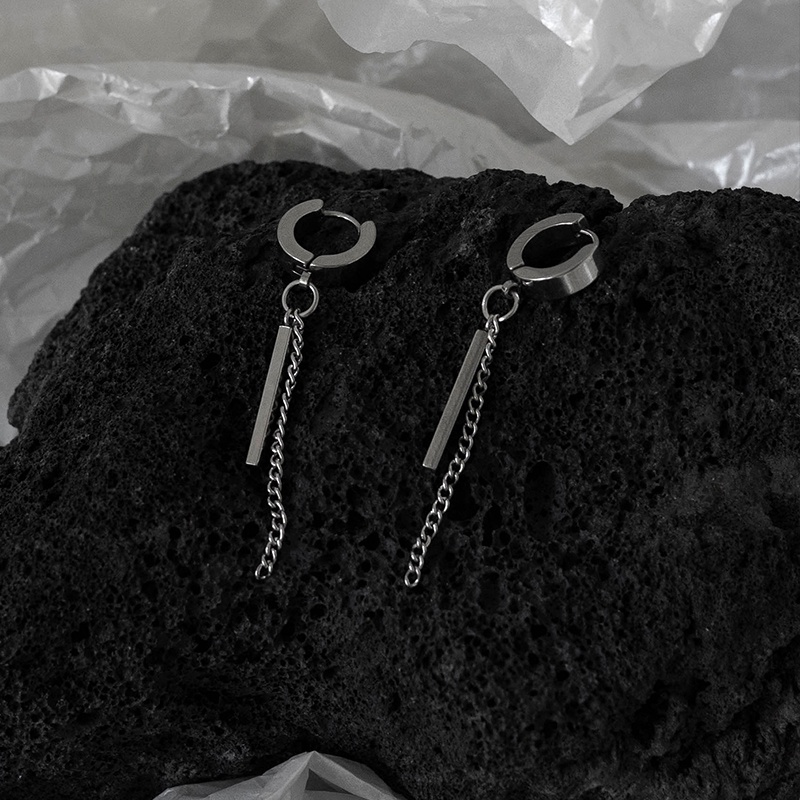 1 Khuyên Kẹp Vành Tai Thép Không Gỉ Phong Cách Hàn Quốc