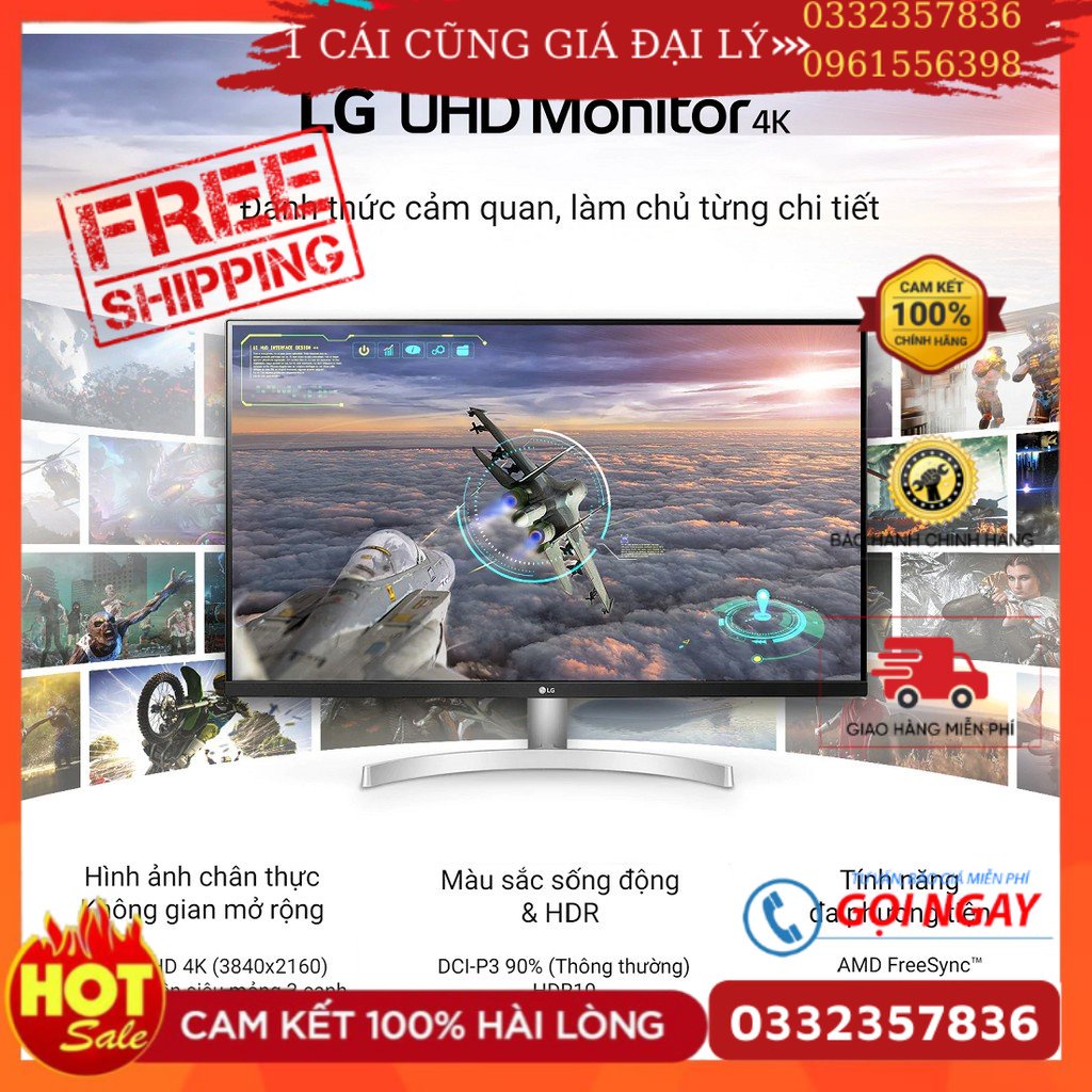 Màn Hình LG 32UN500-W UHD 4K 31.5'' VA HDR Loa 5W - Hàng Chính Hãng- Mới 100%