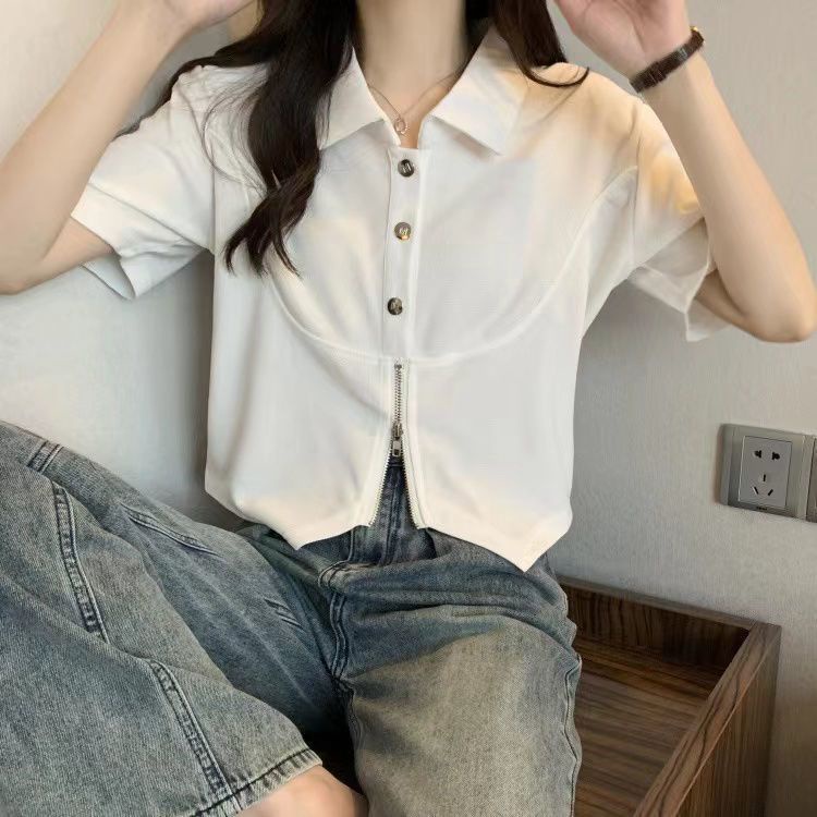 Áo thun COZOKC tay ngắn kiểu dáng đơn giản hợp thời trang
