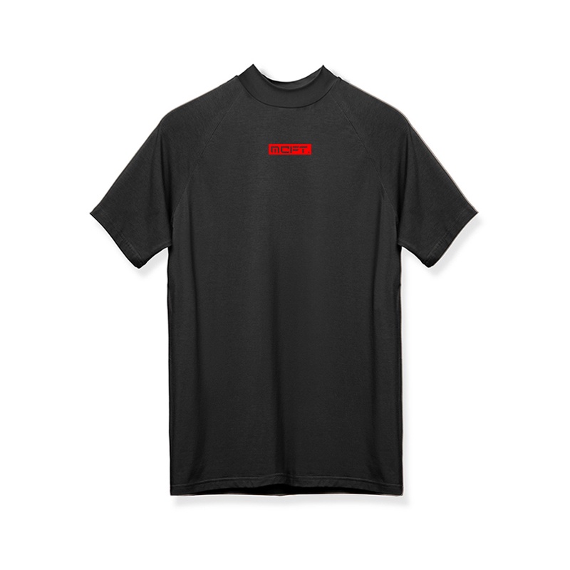 Áo Thun Thể Thao Cổ Cao Dáng Ôm Nhanh Khô Thời Trang Mùa Hè Cho Nam